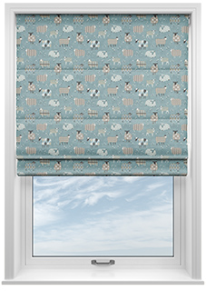 Baa Baa, Duckegg - Twist&Fit Roman Blind